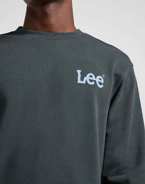 Lee Wobbly Sweatshirt Washed Black