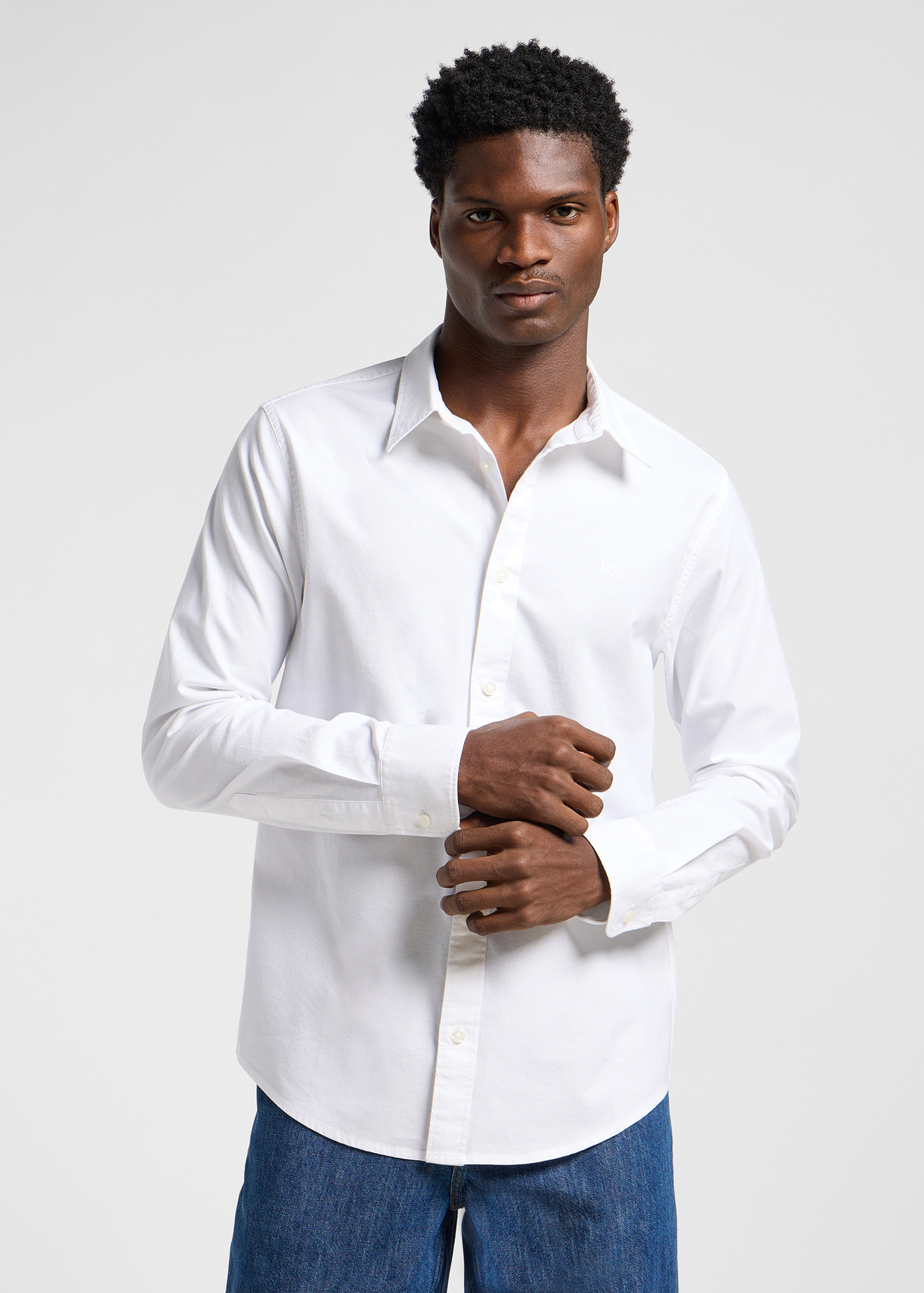 Lee Patch Shirt Bright White - 112363908