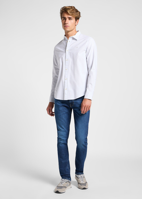 Lee Patch Shirt Shy Blue Bright White