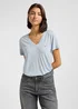 Lee V Neck Tee Concrete Gray