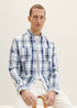 Tom Tailor 2 Pocket Shirt Off White Indigo Check - 1034888-31174