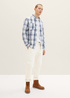 Tom Tailor 2 Pocket Shirt Off White Indigo Check