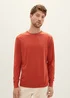 Tom Tailor Mottled Knitted Sweater Warm Red Melange