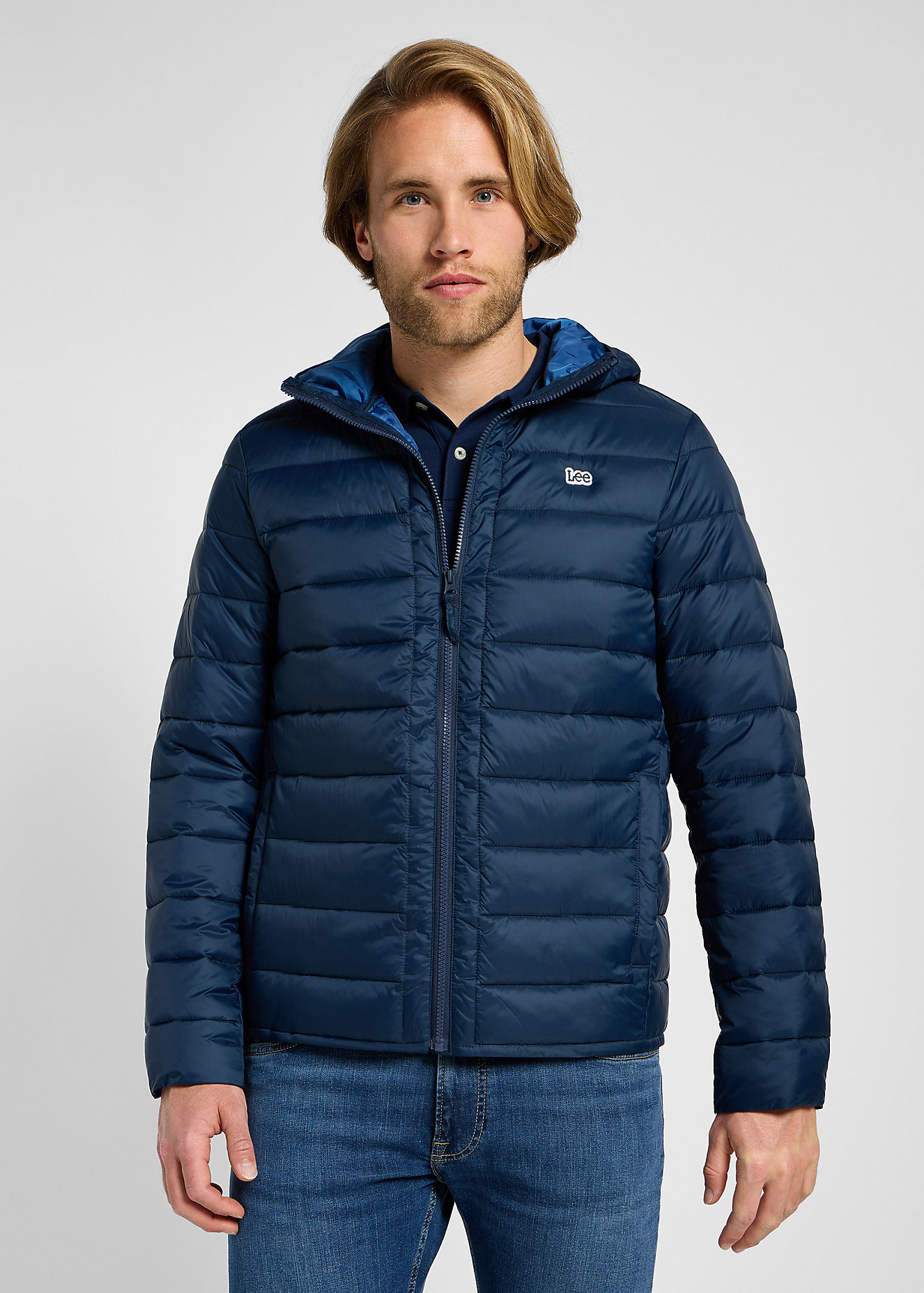 Lee Puffer Jacket Rivet Navy - 112355676