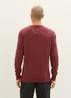Tom Tailor Mottled Knitted Sweater Tawny Port Red Melange