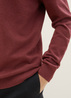 Tom Tailor Mottled Knitted Sweater Tawny Port Red Melange - 1027661-32620