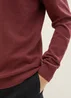 Tom Tailor Mottled Knitted Sweater Tawny Port Red Melange