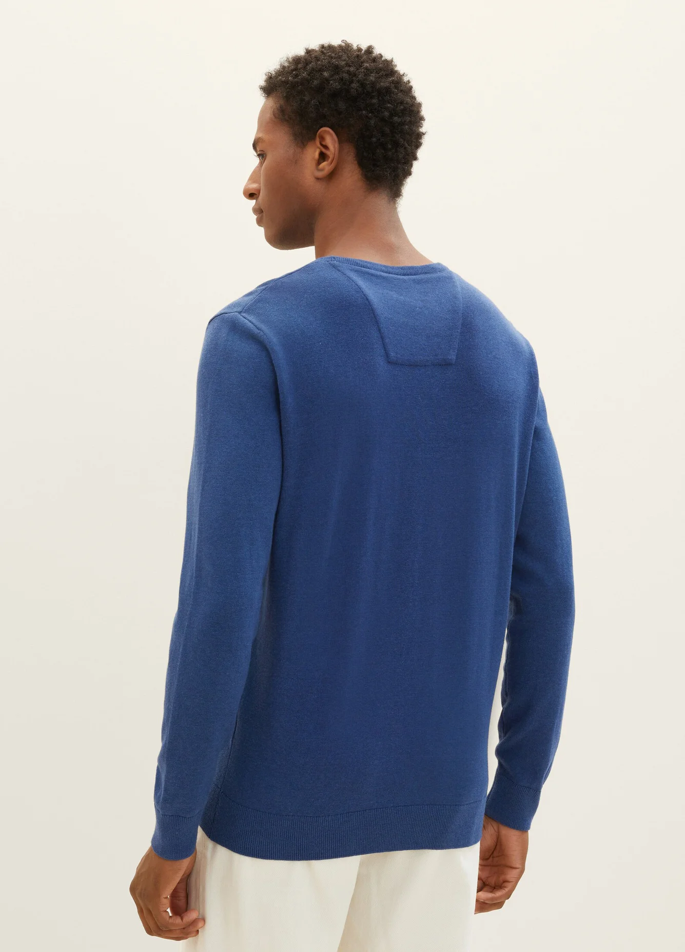 Tom Tailor Mottled Knitted Sweater Hockey Blue Dark Melange
