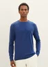 Tom Tailor Mottled Knitted Sweater Hockey Blue Dark Melange