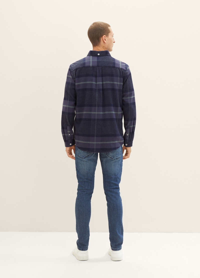 Tom Tailor Checked Shirt Navy Tonal Big Check