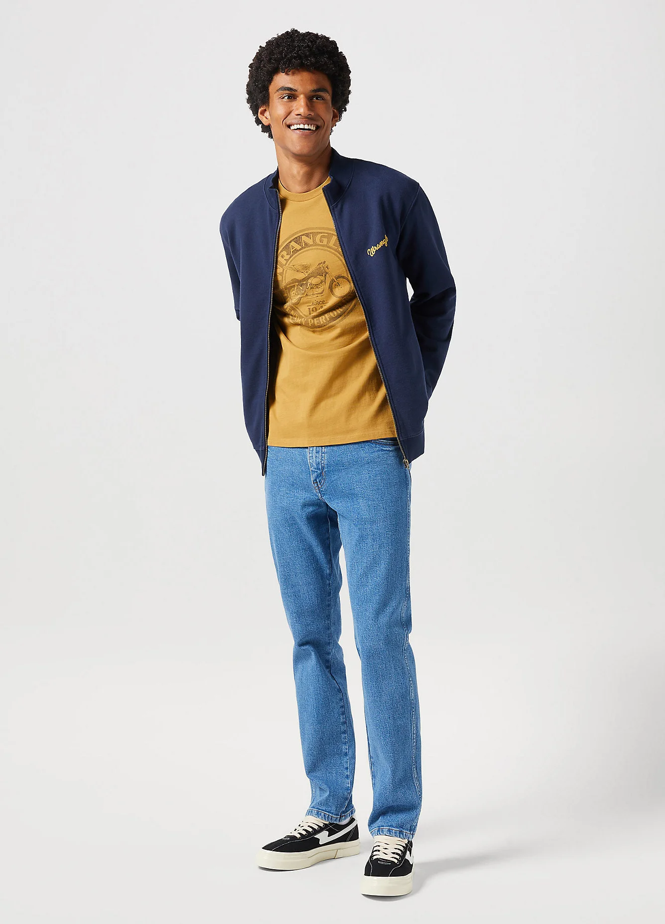 Wrangler Funnel Neck Zip Navy