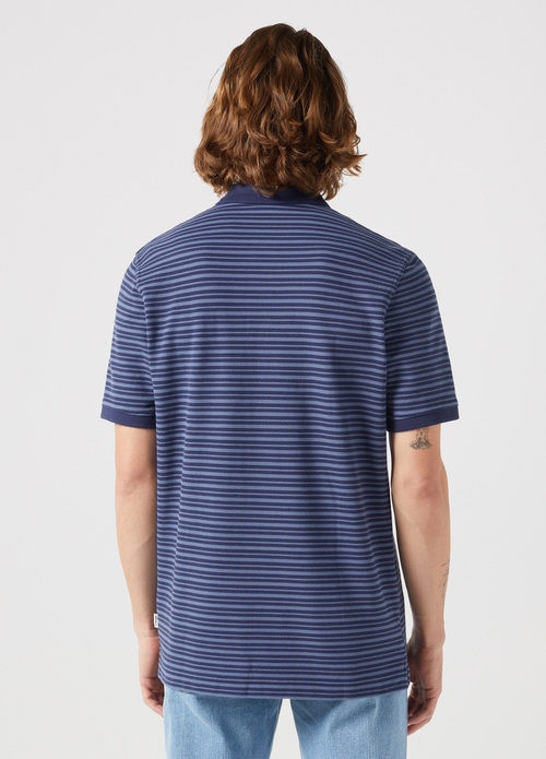 Wrangler Stripe Polo Tee Navy - 112351395