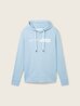 Tom Tailor Hoodie With A Logo Print Washed Out Middle Blue - 1040834-32245