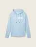 Tom Tailor Hoodie With A Logo Print Washed Out Middle Blue