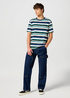 Wrangler Short Sleeve Stripe Tee Navy