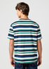 Wrangler Short Sleeve Stripe Tee Navy - 112357450