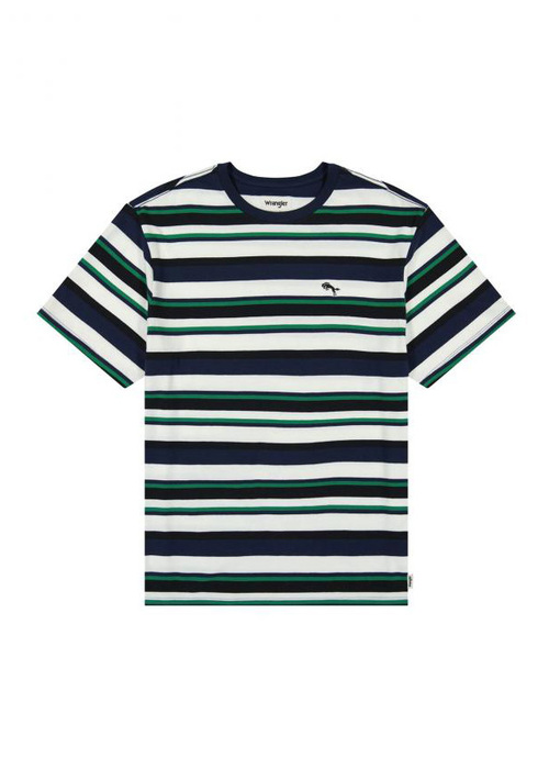 Wrangler Short Sleeve Stripe Tee Navy