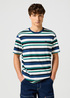 Wrangler Short Sleeve Stripe Tee Navy