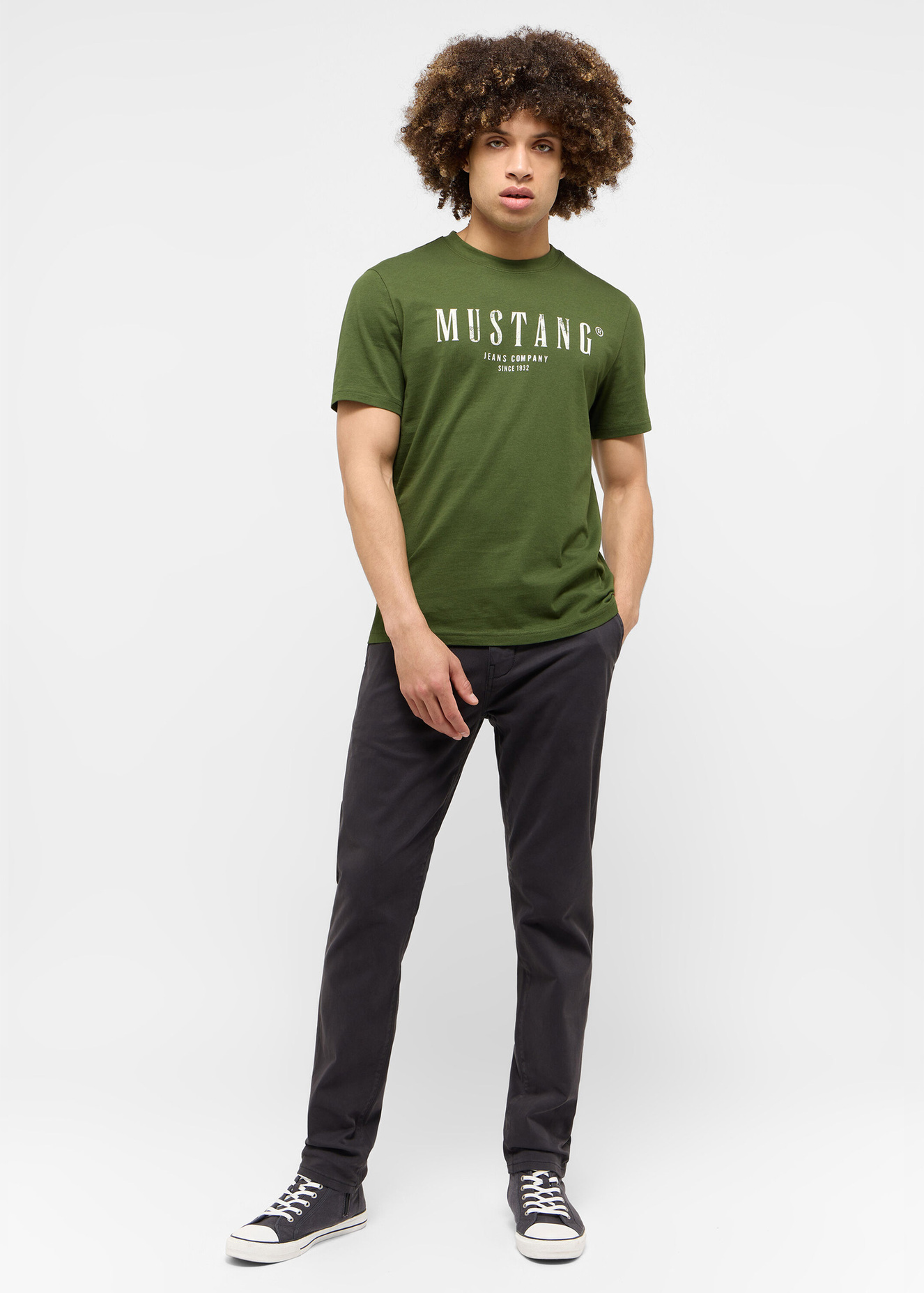 Mustang Jeans Austin Logo Rifle Green - 1015644-6514