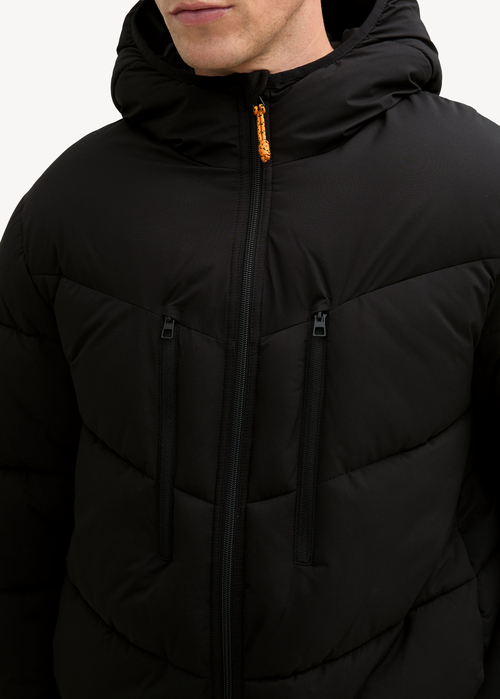 Tom Tailor Hooded Puffer Jacket Black - 1041775-29999