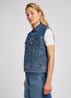 Lee Sleeveless Rider Jacket Classic Indigo - 112349537