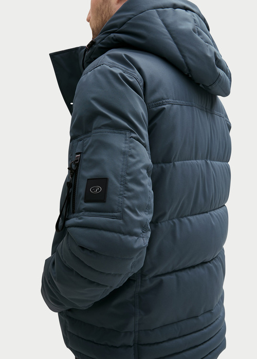 Tom Tailor Puffer Jacket With A Detachable Hood Stormy Blue