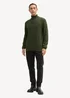 Tom Tailor Turtleneck Cashmere Sweater Rosin Green Melange