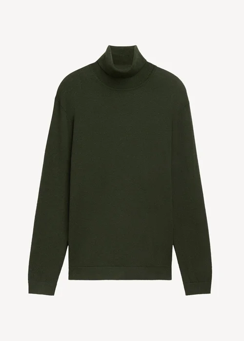 Tom Tailor Turtleneck Cashmere Sweater Rosin Green Melange