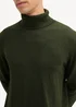 Tom Tailor Turtleneck Cashmere Sweater Rosin Green Melange