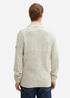 Tom Tailor Troyer Jumper With Textured Mix Offwhite Melange Multi Neps - 1044462-36943