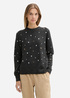 Tom Tailor Knitted Jumper With Heart Embroidery Anthracite Heart Embroidery - 1043982-36542