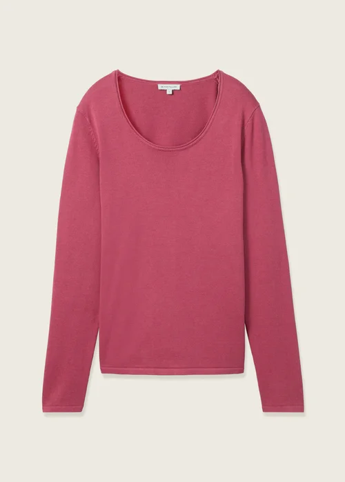 Tom Tailor Basic Round Neck Sweater Pink Velvet