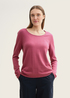 Tom Tailor Basic Round Neck Sweater Pink Velvet - 1042964-16348