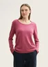 Tom Tailor Basic Round Neck Sweater Pink Velvet