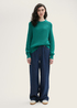 Tom Tailor Knit Sweater With Light Balloon Sleeves Jade Green - 1043309-35914