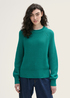 Tom Tailor Knit Sweater With Light Balloon Sleeves Jade Green - 1043309-35914