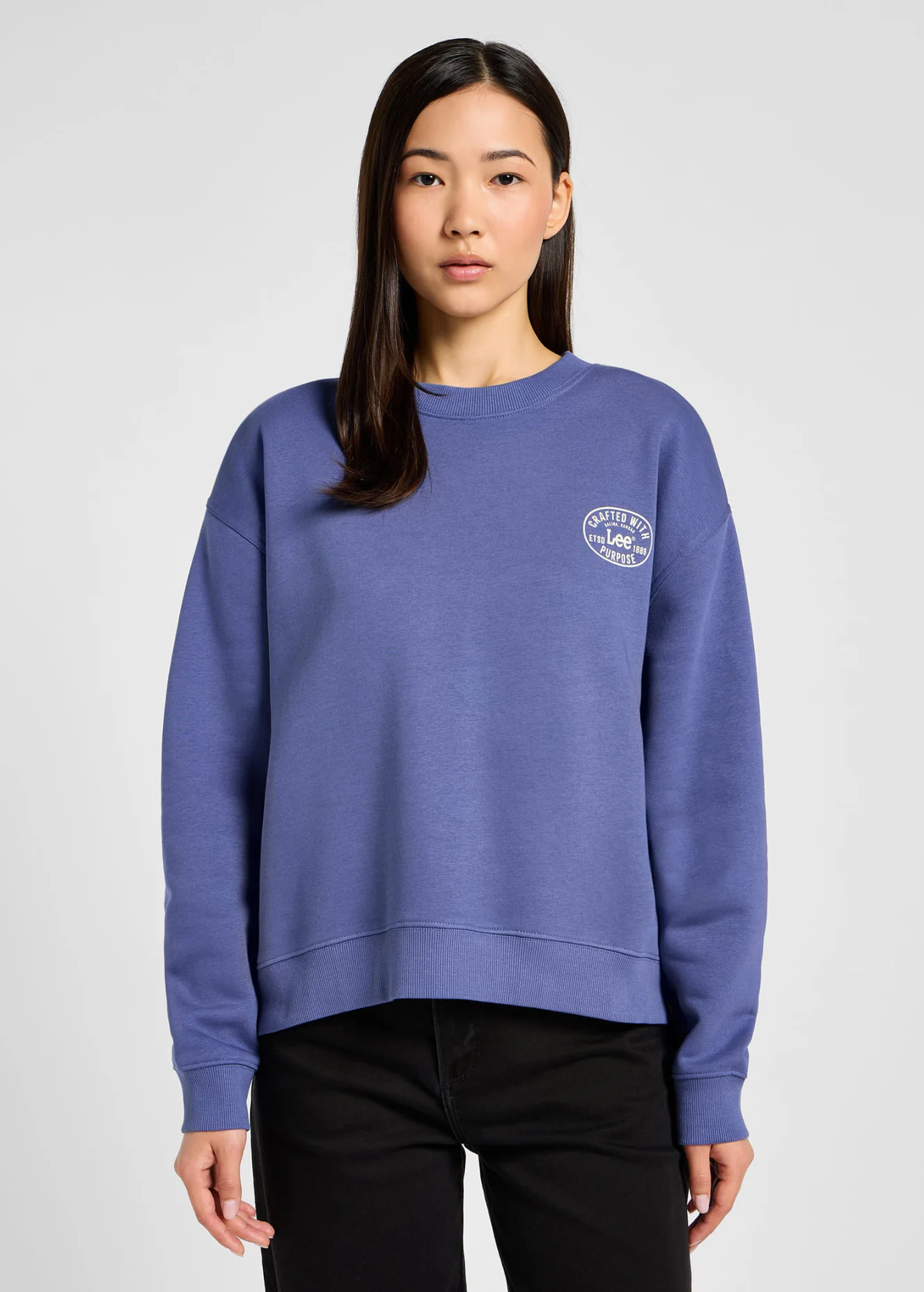 Lee Crew Sweater Surf Blue