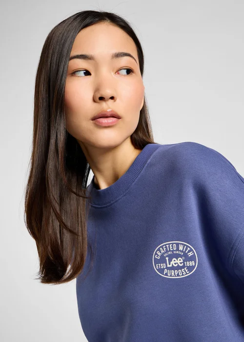 Lee Crew Sweater Surf Blue