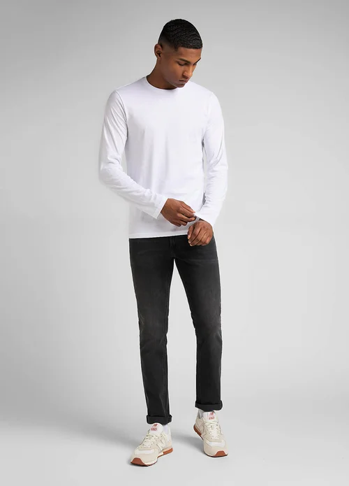 Lee Long Sleeve Twin Pack Crew Blackwhite