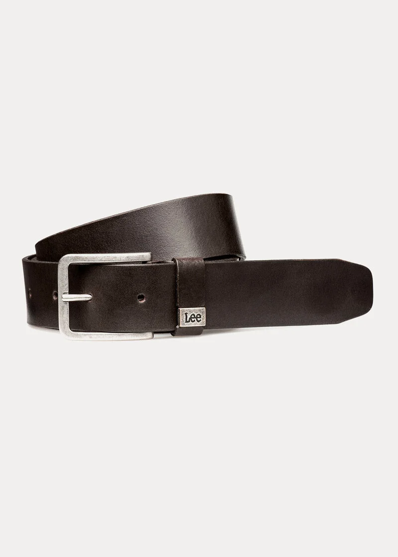 Lee Small Logo Belt Dark Brown