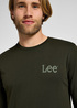 Lee Long Sleeve Med Wobbly Tee Olive Night - 112355592