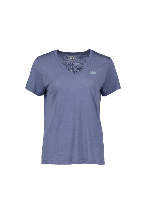 Lee V Neck Tee Surf Blue