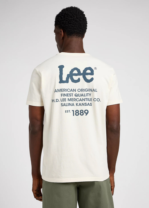 Lee Loose Logo Tee Ecru - 112349091