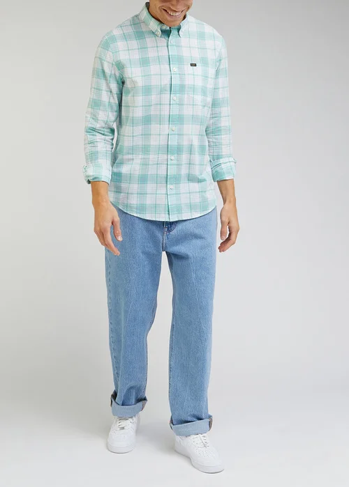 Lee Button Down Dusty Jade Check