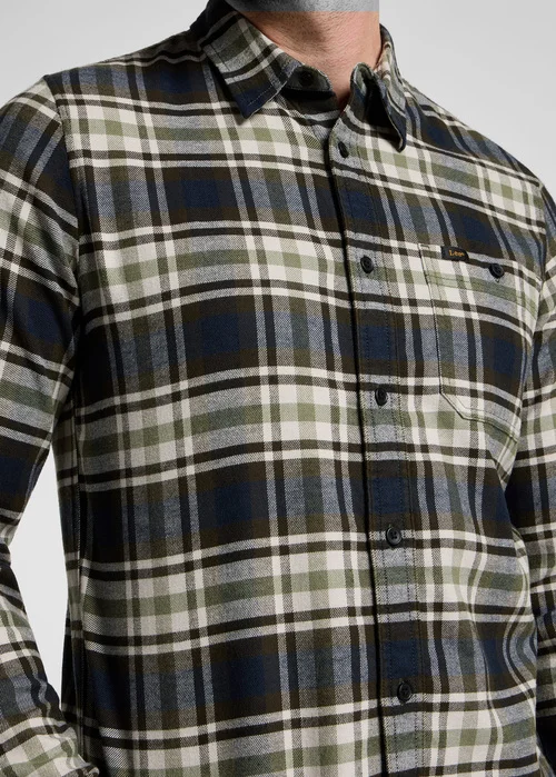 Lee Leesure Shirt Green Check