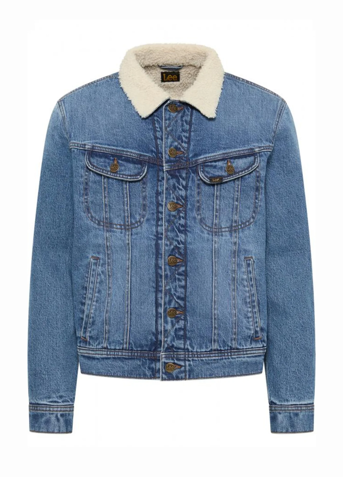 Lee Sherpa Jacket Medium Dark