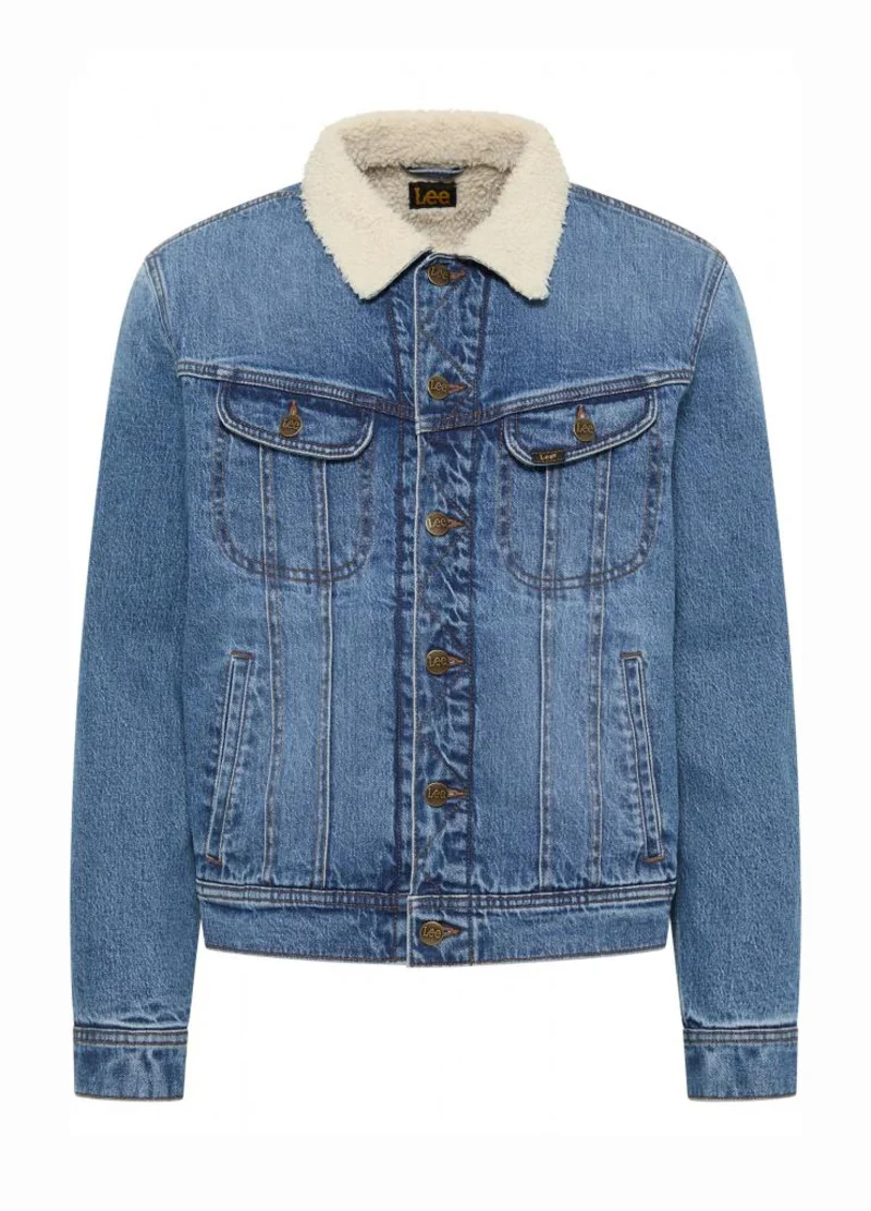 Lee Sherpa Jacket Medium Dark