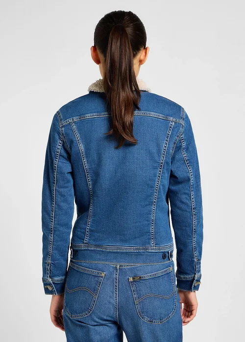 Lee Sherpa Rider Jacket Middle Of Ocean