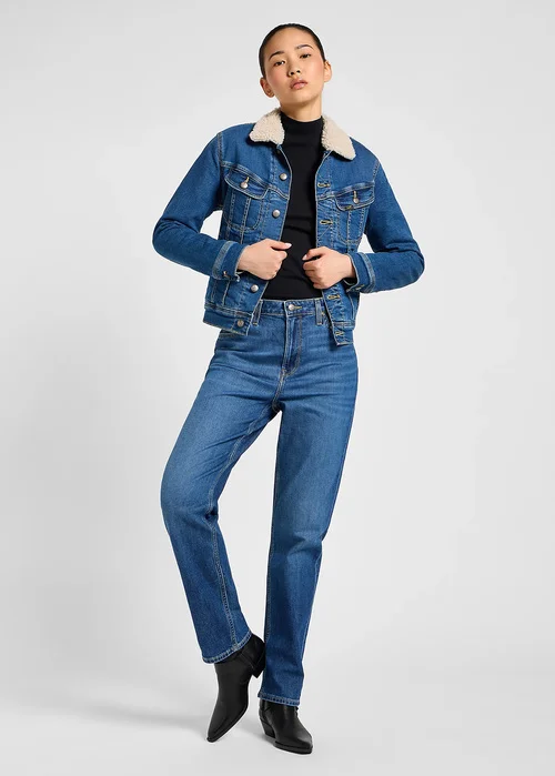 Lee Sherpa Rider Jacket Middle Of Ocean