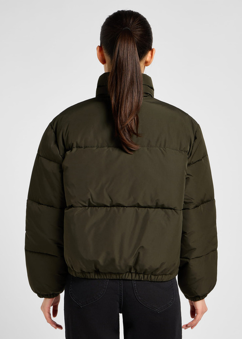 Lee Relaxed Short Puffer Jacket Olive Night